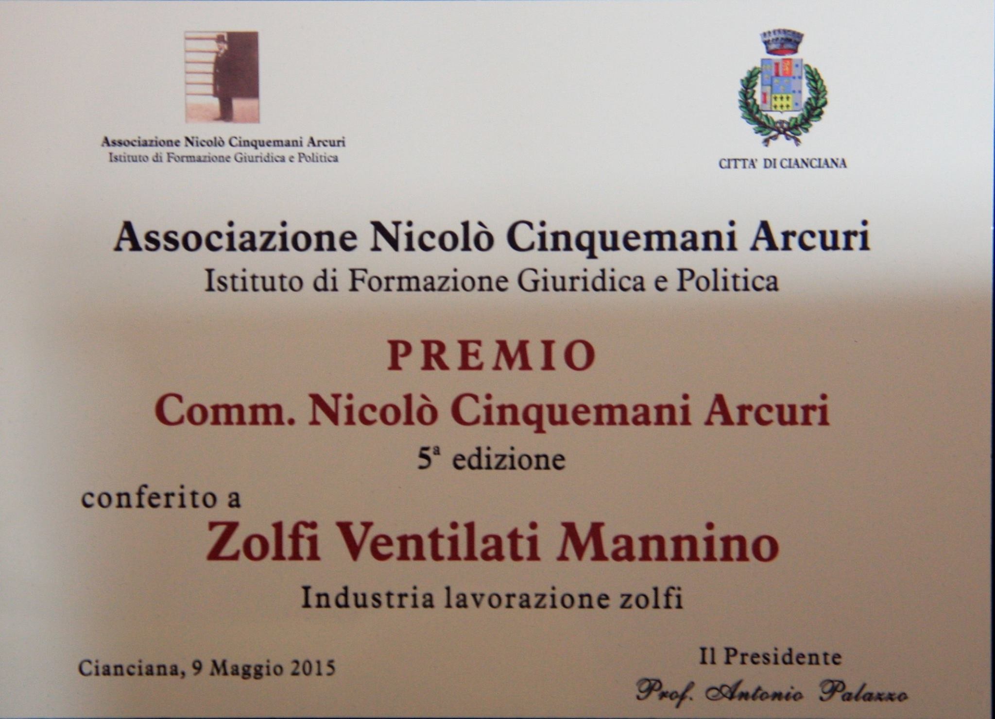 Premio Cinquemani Arcuri 2015